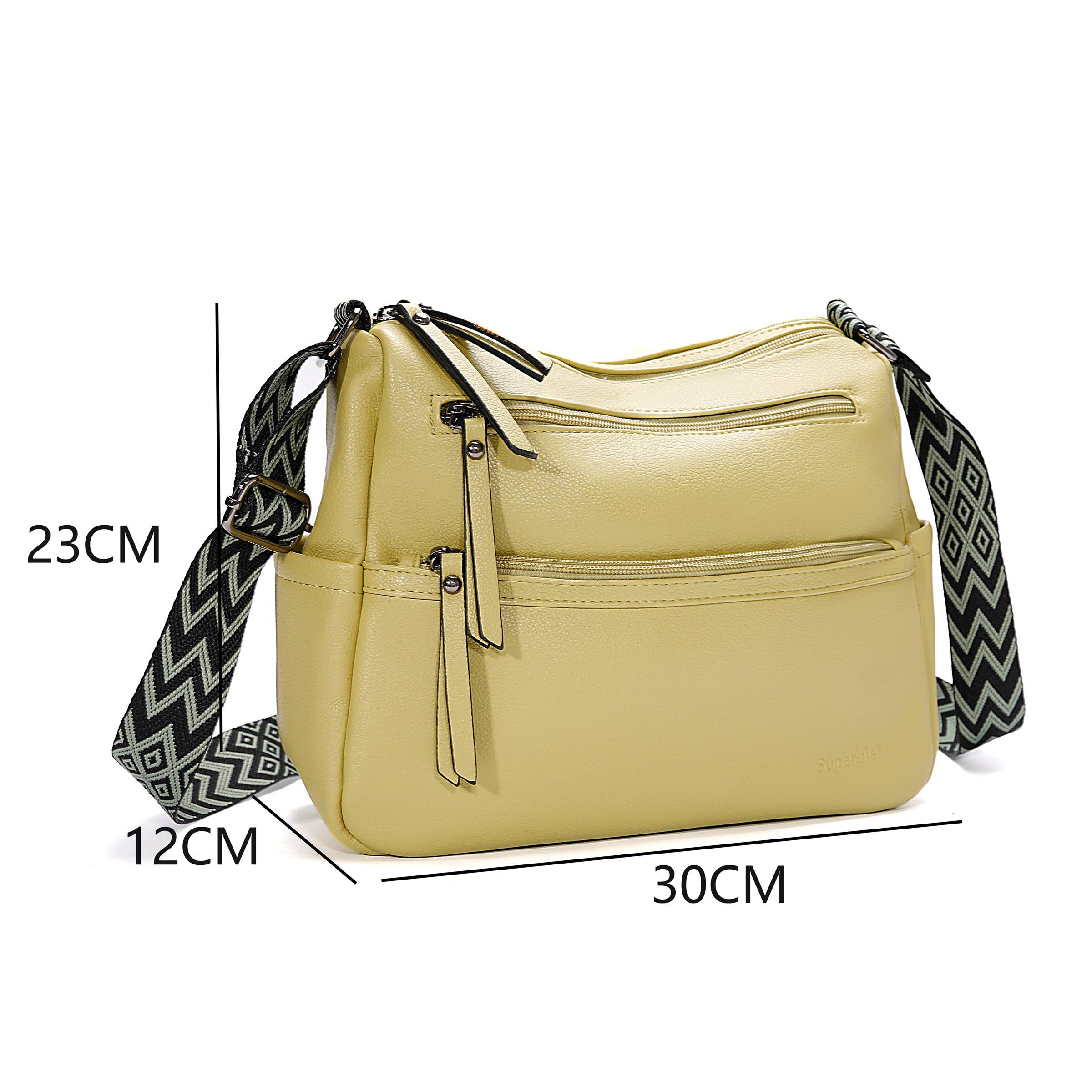 Superbia - Vendita all'ingrosso Tracolla - Donna - Borsa a spalla Superbia Soft Multi con tasche con cerniera e 2 scomparti4