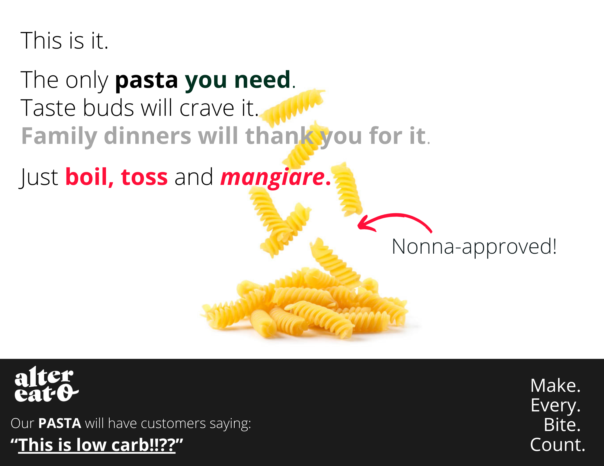Alter Eat-o Inc. - Vente Pâtes - Pâtes protéinées à faible teneur en glucides, sans gluten, céto5