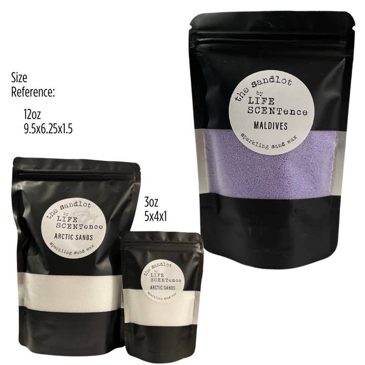 Maldives Sandlot Sparkling Sand Wax 2 Sizes Available for wholesale by Life SCENTence