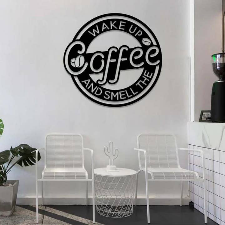 Panneau en métal pour café, décoration de magasin de café pour la vente par Glow Neon