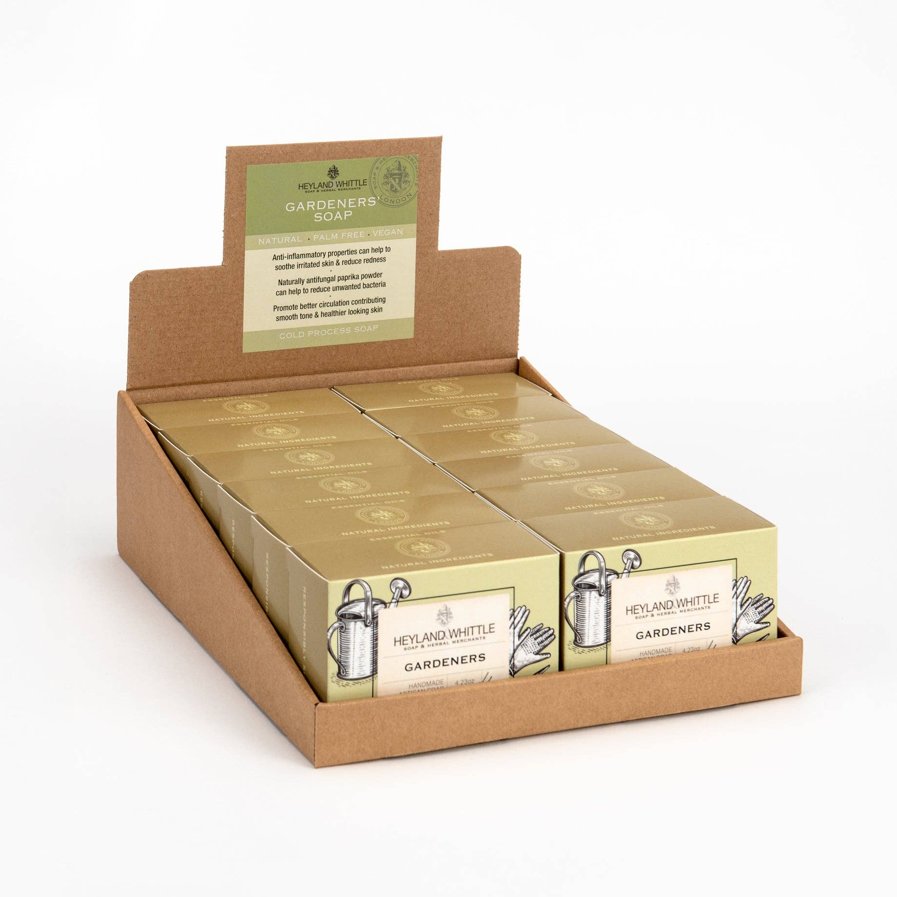 The Fragrance House Group – Engroshandel Sæbestykke – Gartneres sæbebar i æske 120g (12 stk.)