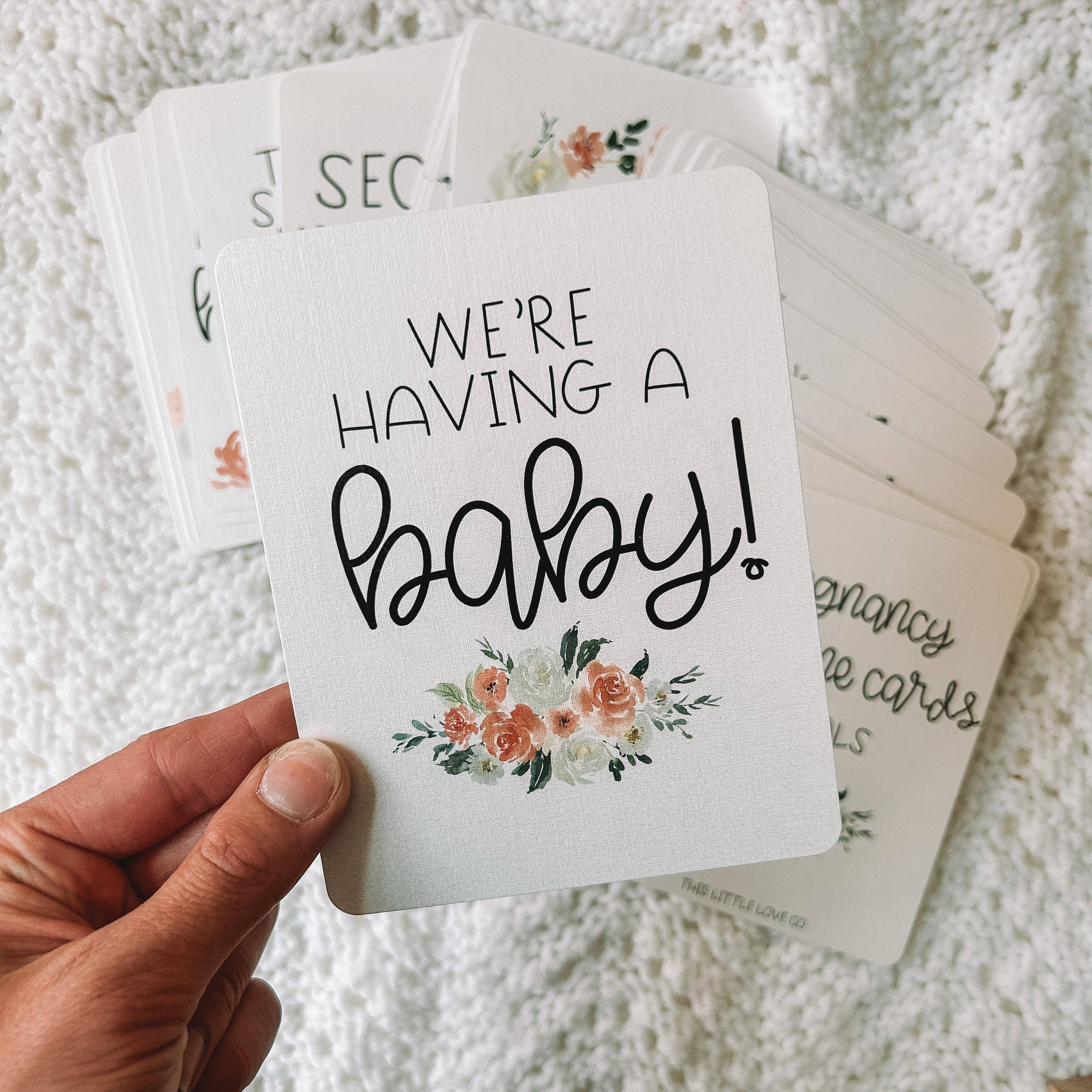 This Little Love Co - Wholesale Milestone Art/Keepsake - Kids & Baby - Pregnancy Milestone Cards - Florals2