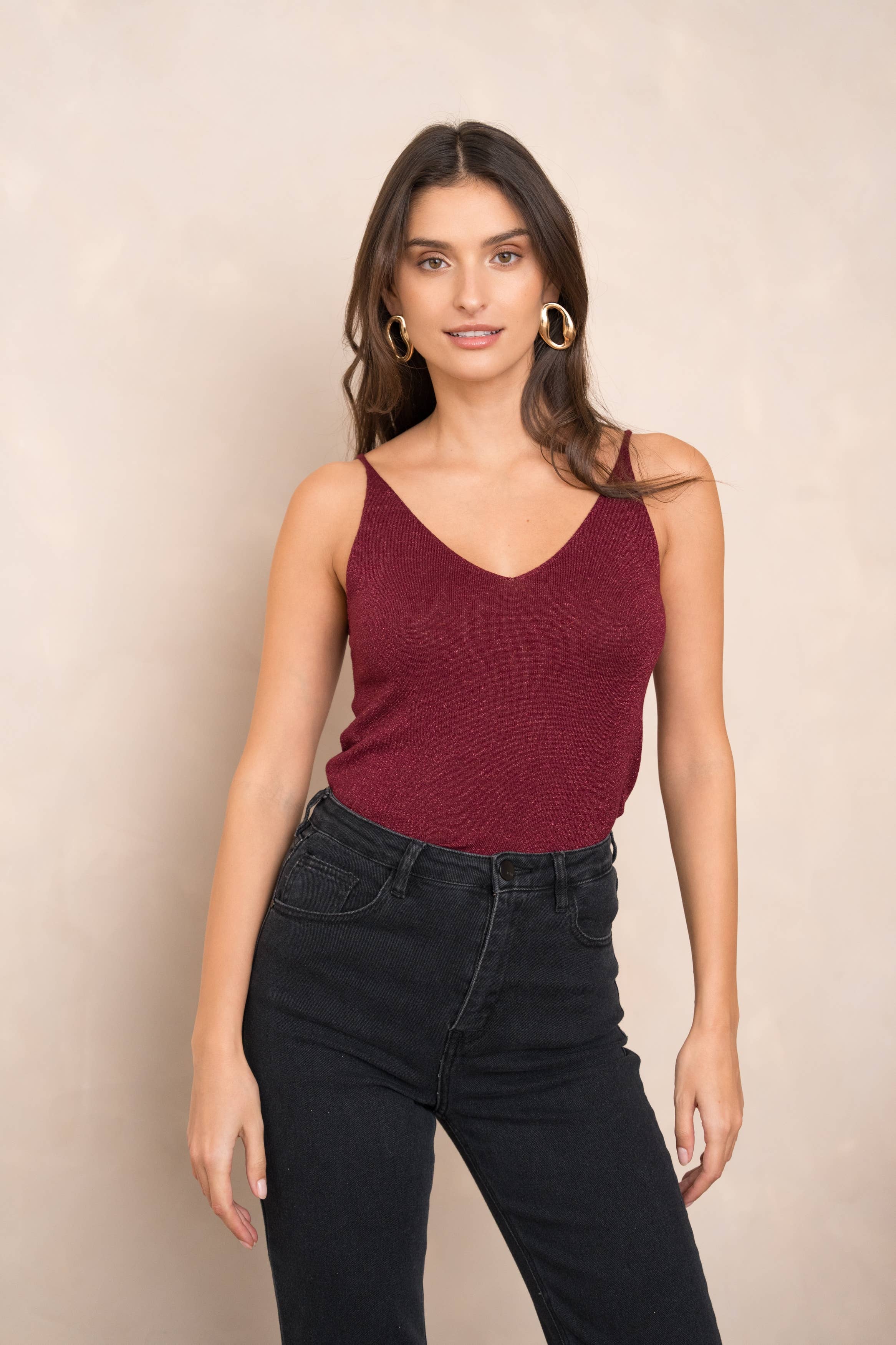 CHOKLATE PARIS - Wholesale Tank Top - Women's - Shiny lurex tank top - 875219