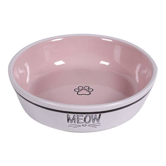 Cuenco para gatos Trenton de 4.9" Rosa para venta al por mayor de Blue Sky Clayworks