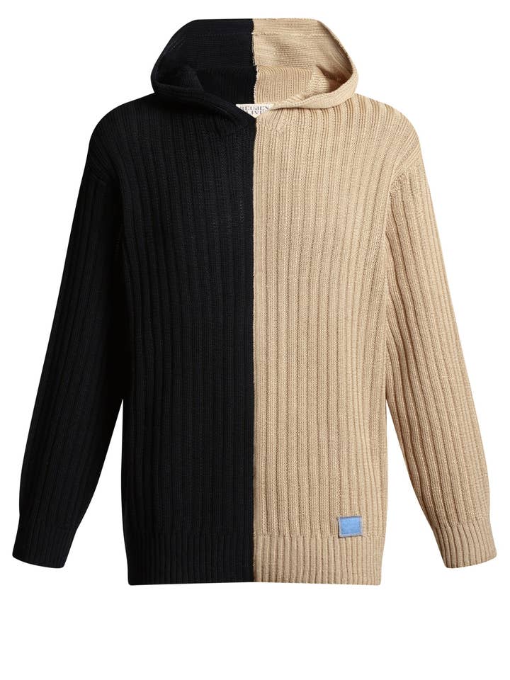 Sweat à capuche côtelé bicolore pour la vente par Reuben Oliver