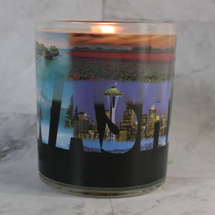 State of Washington Landscapes Color Changing Candle (New!) for wholesale by Sunkiss