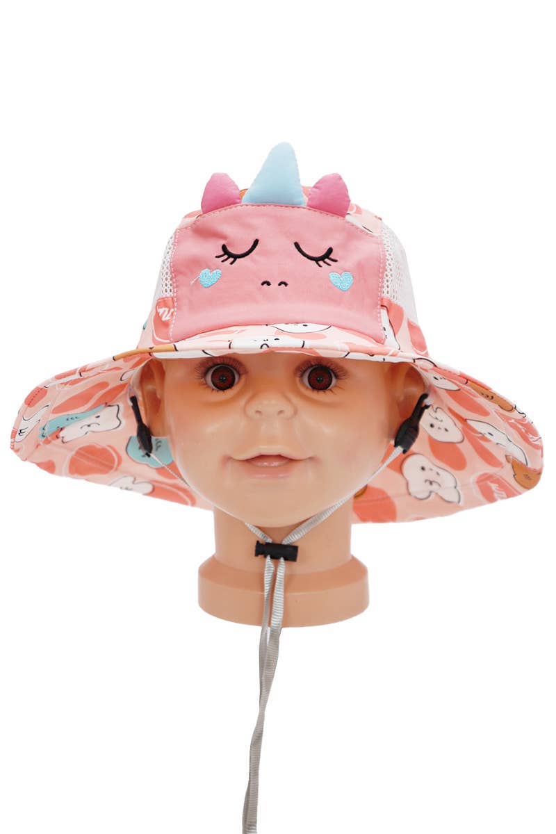 Assorted Kids Animal Pals Wired Dome Brim Bucket Hat for wholesale on Faire2