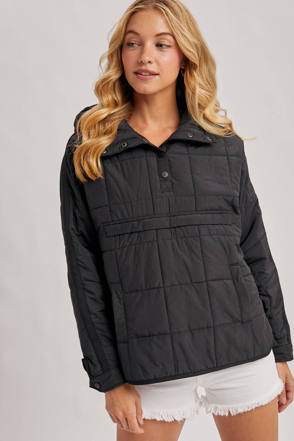 Bluivy - Vente Doudoune – femme - VESTE À CAPUCHE MATELASSÉE ENFILABLE11