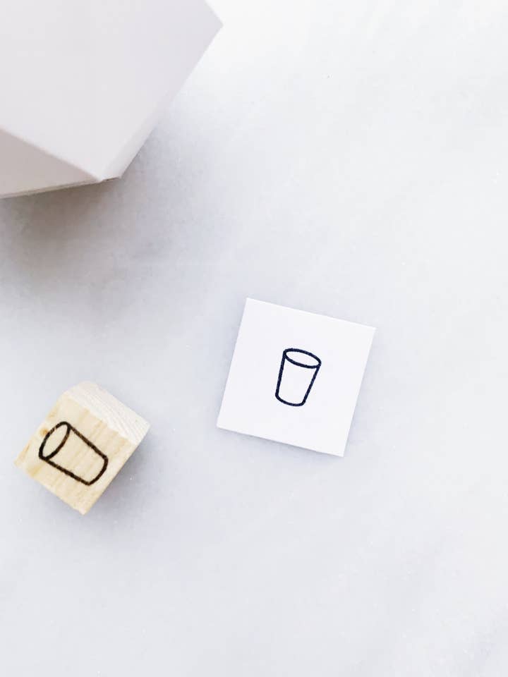 Water Glass Rubber Stamp • Rubber Stamp for Water Tracking for wholesale by Papergram
