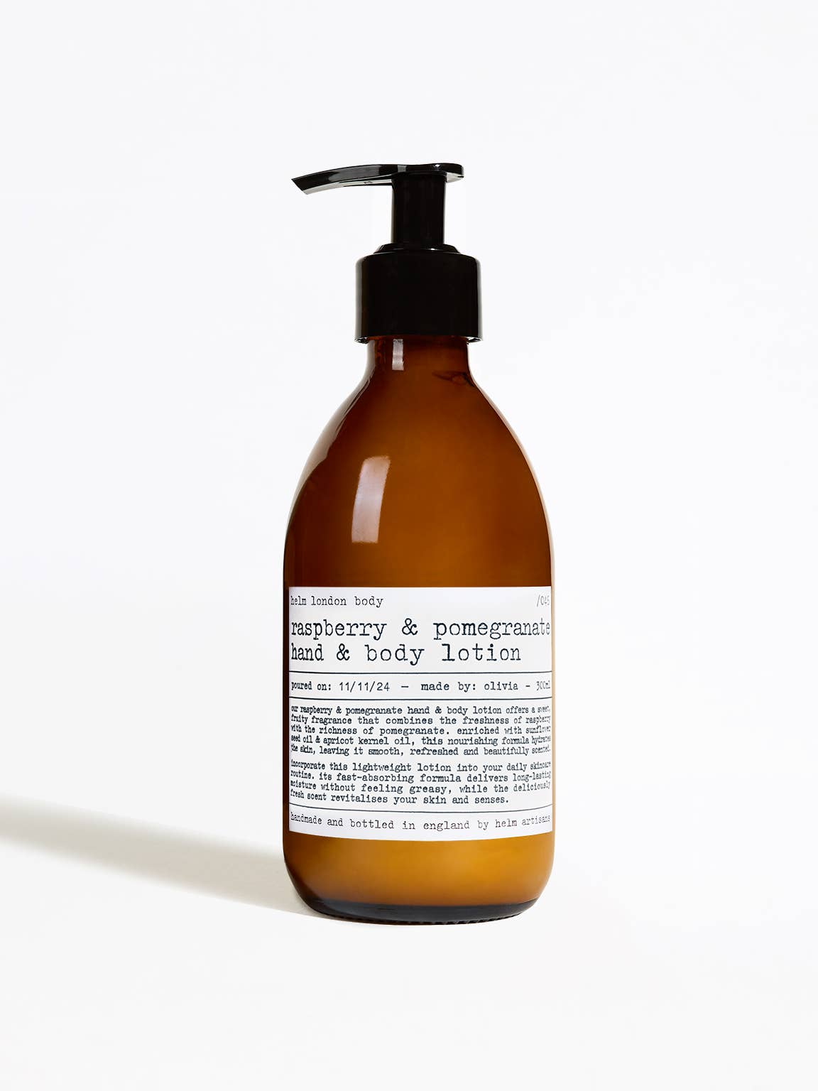 Helm London – Loção para mãos e corpo por atacado – Loção para Mãos e Corpo Framboesa e Romã - 300ml