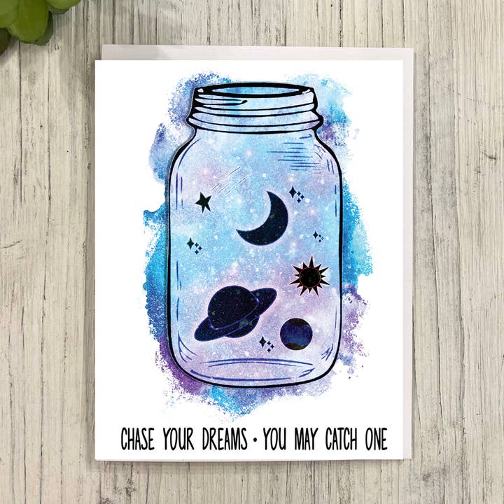 Carte de félicitations Chase Your Dreams pour la vente par Great Odin's Hellos