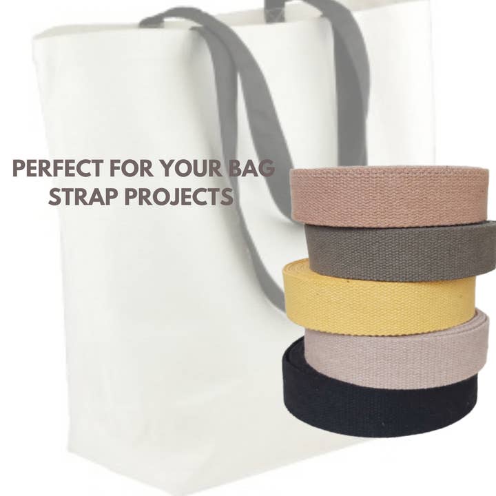 Dream Trimming Goods LLC - Wholesale Craft Supplies - 1.5" x 50 Yard Natural Heavy Cotton Webbing/ Bag Belt Sewing1