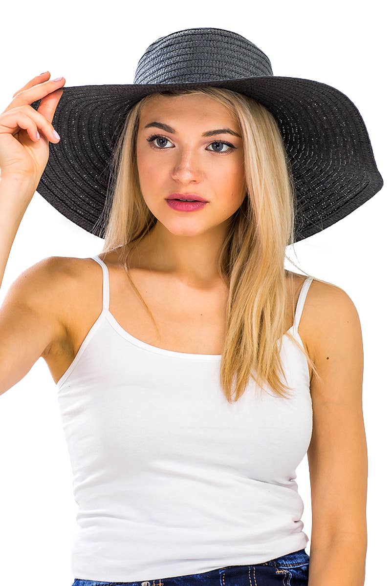Cap Zone - Wholesale Straw Hat - Women's - Thin Light-Weight Floppy Straw Beach Sun Hat4