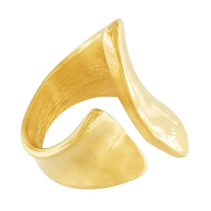 Courage Waterproof Impression Statement Ring 18K Gold Plating for engroshandel hos Dansk Copenhagen
