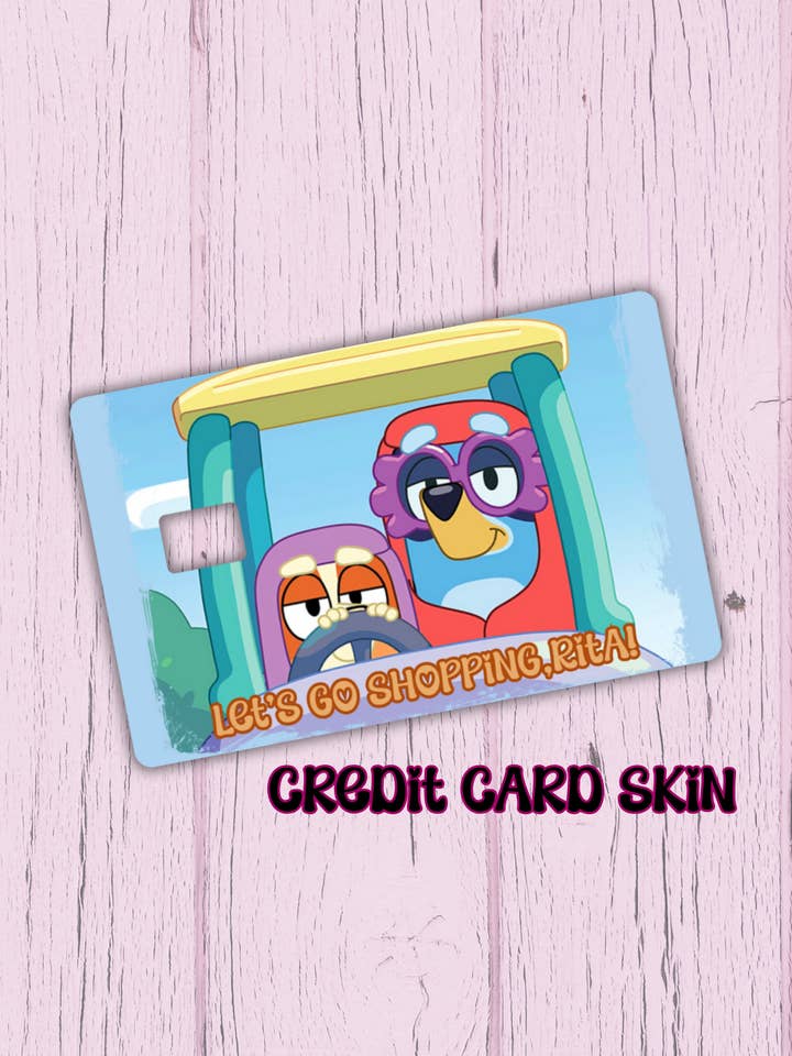 Pele de cartão de crédito em estilo cartoon — autocolante engraçado para carteira por atacado de Lalatina Shop