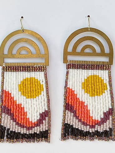 Sunset in the Valley Fringe Earrings for wholesale by uncommon milkweed