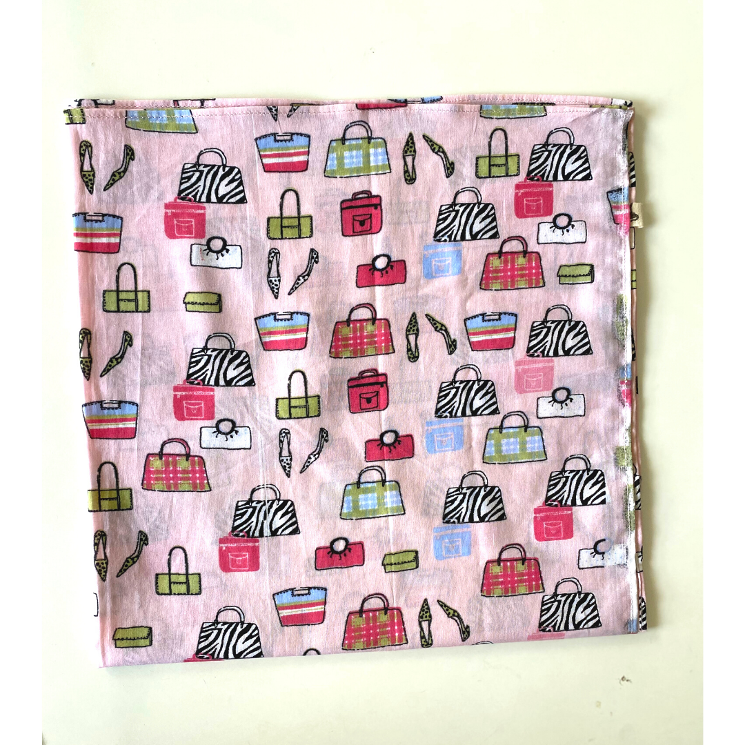 The Indian Bazaar – wholesale Bandana – Women's – Bandana - Bags Print on pink Cotton bandana2