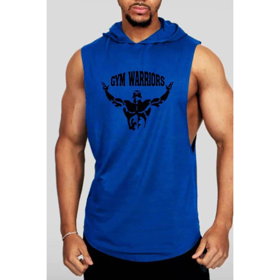 Paperdoll – wholesale Tank top – Men's – GYM CLOTHING MENS BODYBUILDING HOODED TANK TOP2