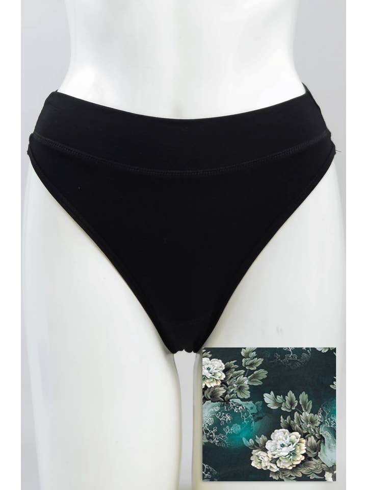 Blue Sky Clothing Co LLC - Wholesale Underwear - Women's - La Thong, Teal Magic, Bamboo