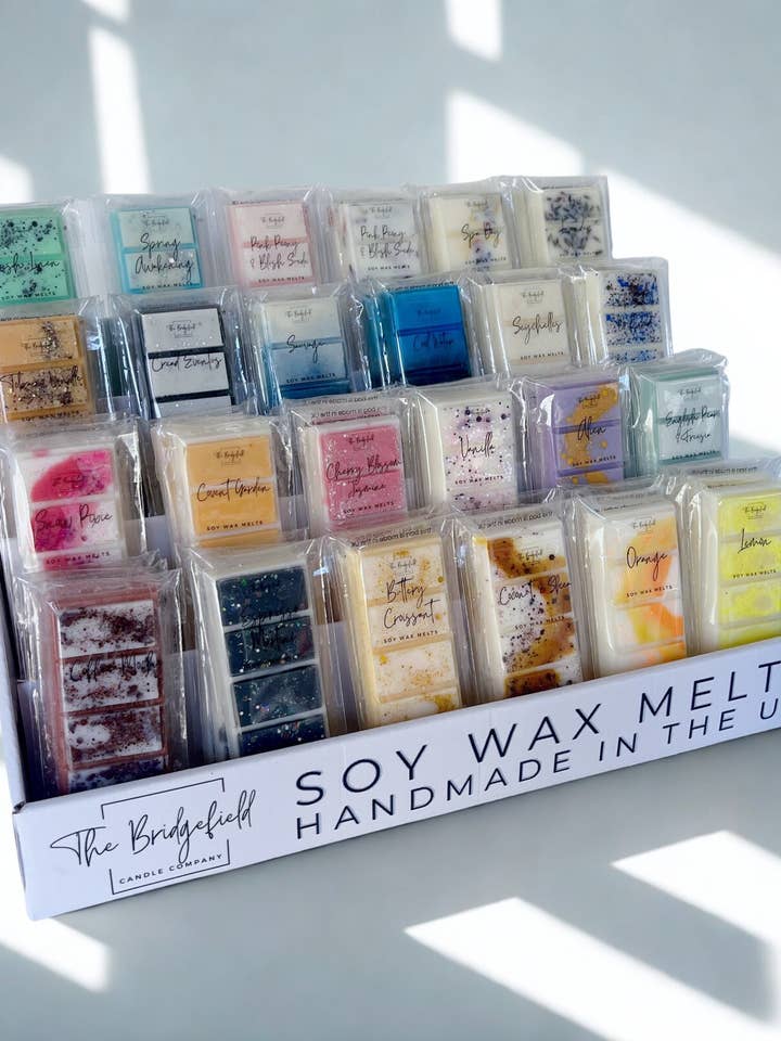 Soy Wax Melt Snap Bar Unit for wholesale by The Bridgefield Candle Company