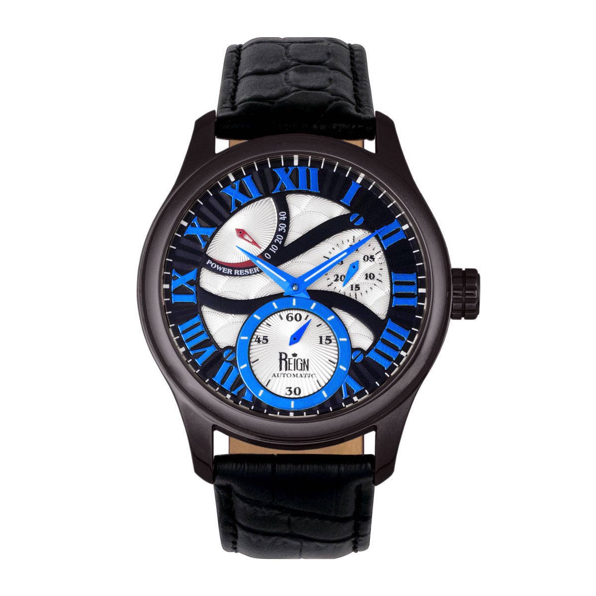 Reign - Wholesale Polshorloge - Heren - Reign Bhutan automatisch horloge met leren band en datumsubwijzer8
