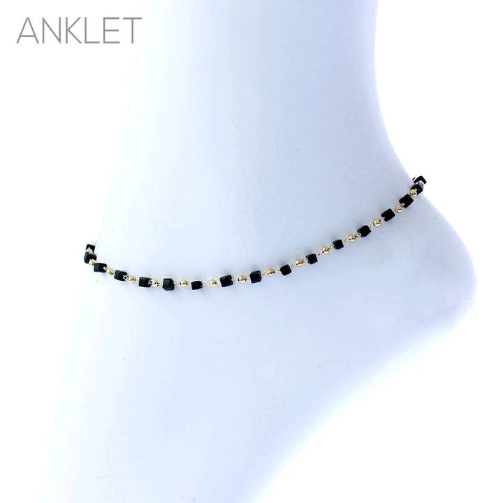 Suzie Q USA – Pulseira de tornozelo por atacado – Tornozeleira em forma de cubo7