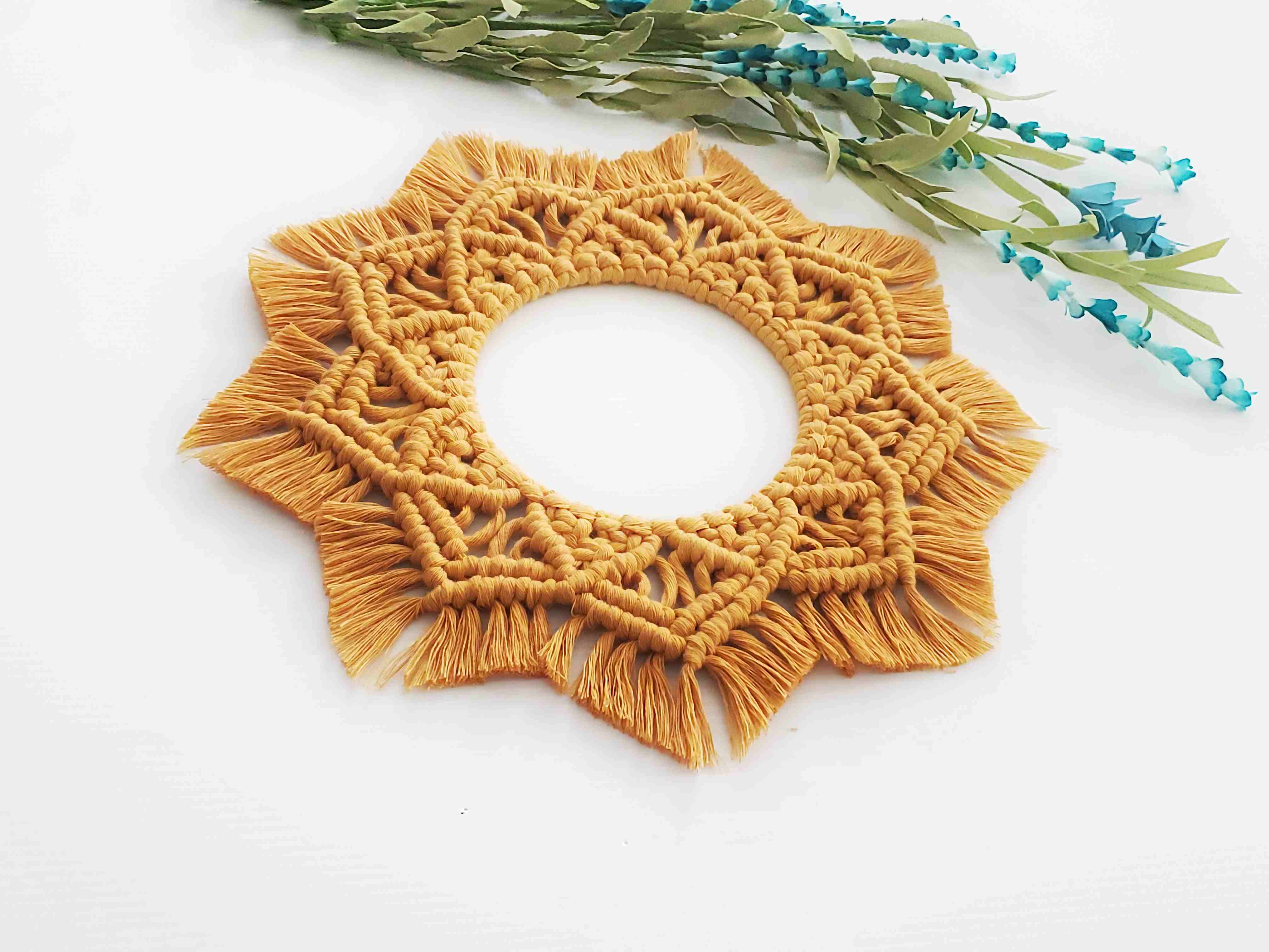 Cord + Quartz - Wholesale Doe-het-zelf-knutselset - Doe-het-zelf macramé mandala wandhanger set12