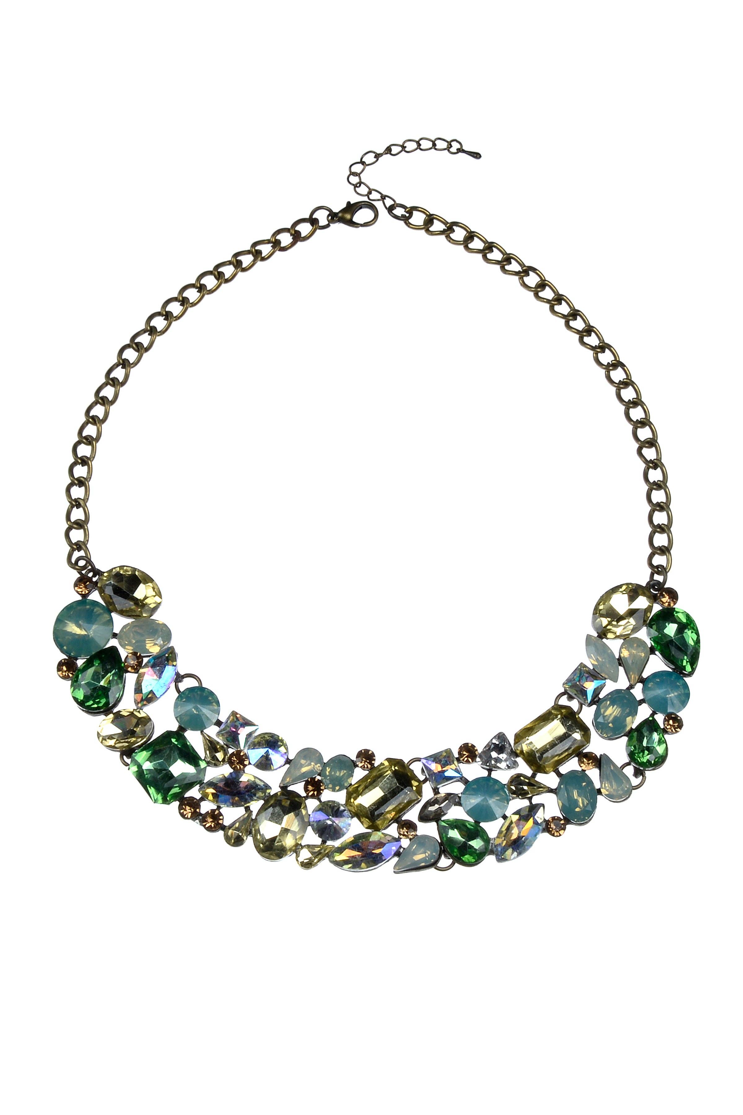 Verde Collares de Piedras Preciosas de Cristal N2513 de venta al por mayor en Faire2