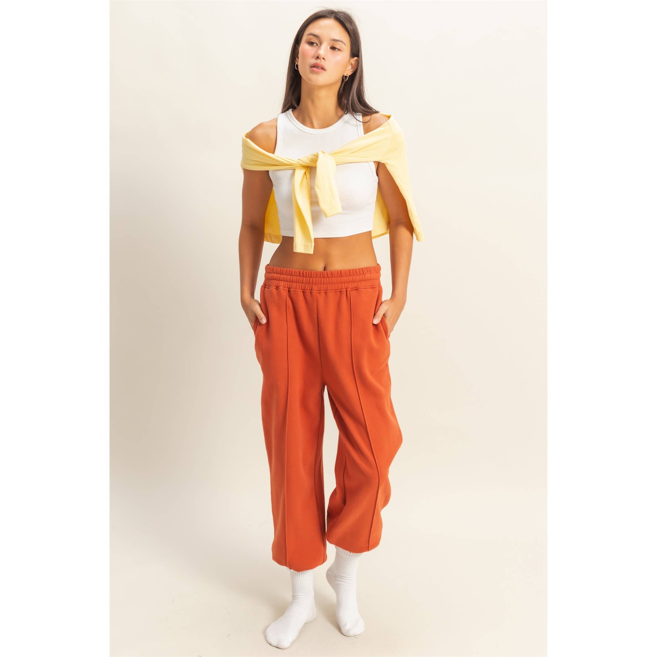 HYFVE - Wholesale Lounge joggingbroek/joggingbroek - Dames - Hoog getailleerde pintuck joggingbroek13