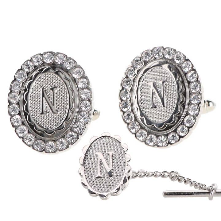 Dubal Brothers - Vendita all'ingrosso Gemelli - Gemelli e fermacravatte Vittorio Vico Bling iniziali: dalla A alla Z di Classy Cufflinks38