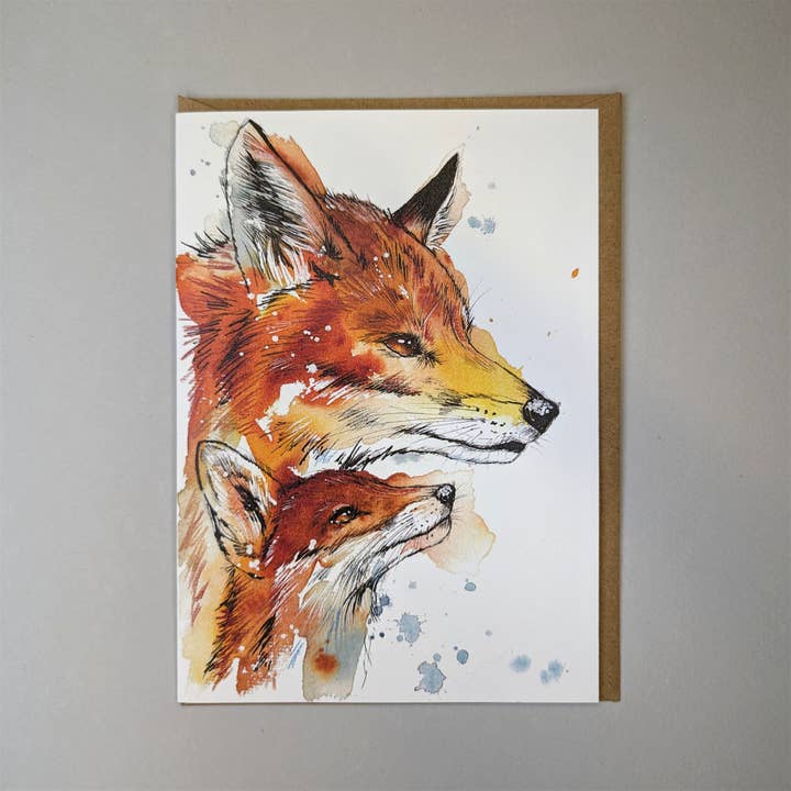 The Teacher' Fox Card for wholesale by Tori Ratcliffe Art