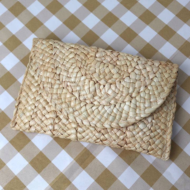 SUN AND DAY - Wholesale Clutch Bag - Women's - Woven Straw Clutch Bag3