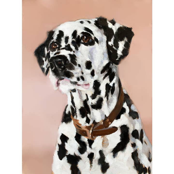 James Coates Fine Art - Vendita all'ingrosso Biglietti di auguri generici - Biglietto di auguri dalmata con dipinto della Dalmazia3