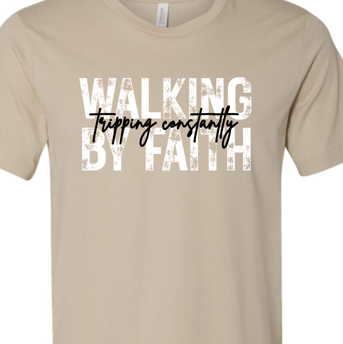 Kiki's Boutique - Wholesale Screen Printed T-Shirt - Women's - Walking By Faith Tripping Constantly Tee7