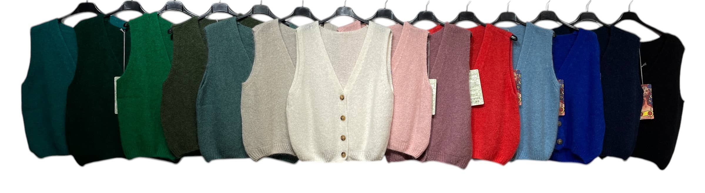 LINEN & COTTON HOUSE - Wholesale Sweater Vest - Women's - Sleeveless sweater with buttons 507117