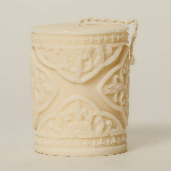 CHARLIE - Intricate Boho Pillar Candle for wholesale by TOD CANDLES