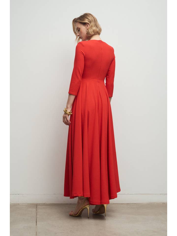 Bruna - Venta al por mayor Vestido - Mujer - Vestido Fifi Rojo Coral · Iconics ·5