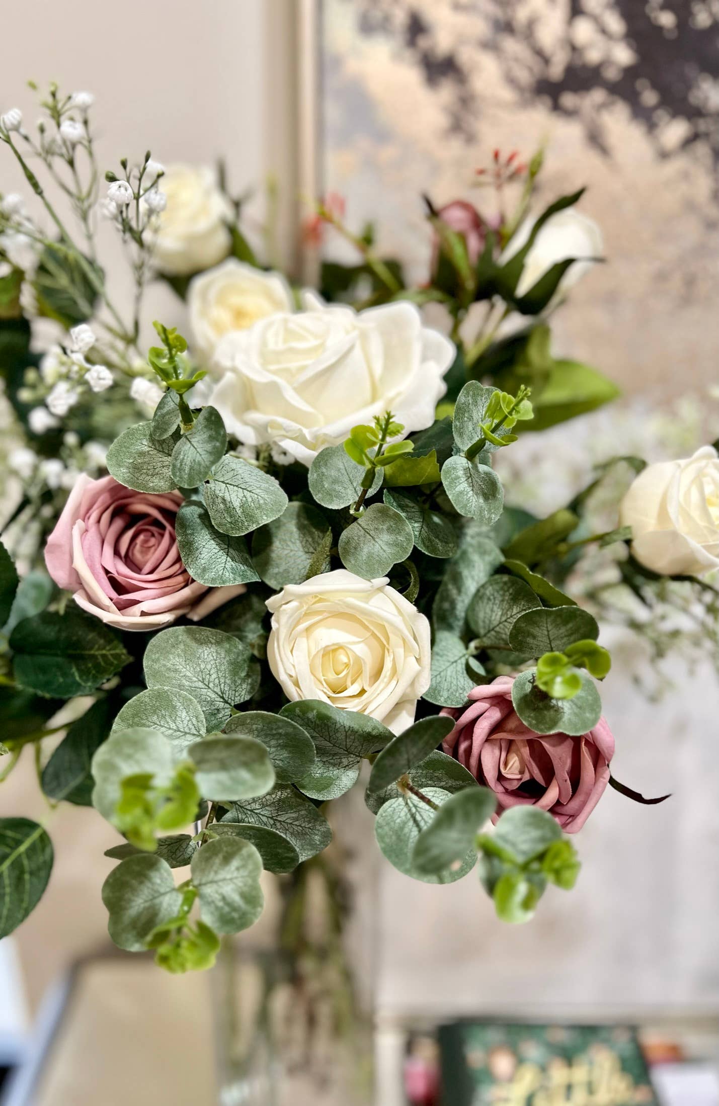 Angel Isabella - Wholesale Artificial Flowers - 24" Real Touch Rose-3 flowers2