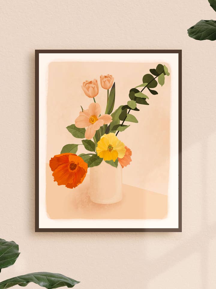 Blumenstrauß-Kunstdruck für den Großhandel von Illustrations Its Funny Howww Inc