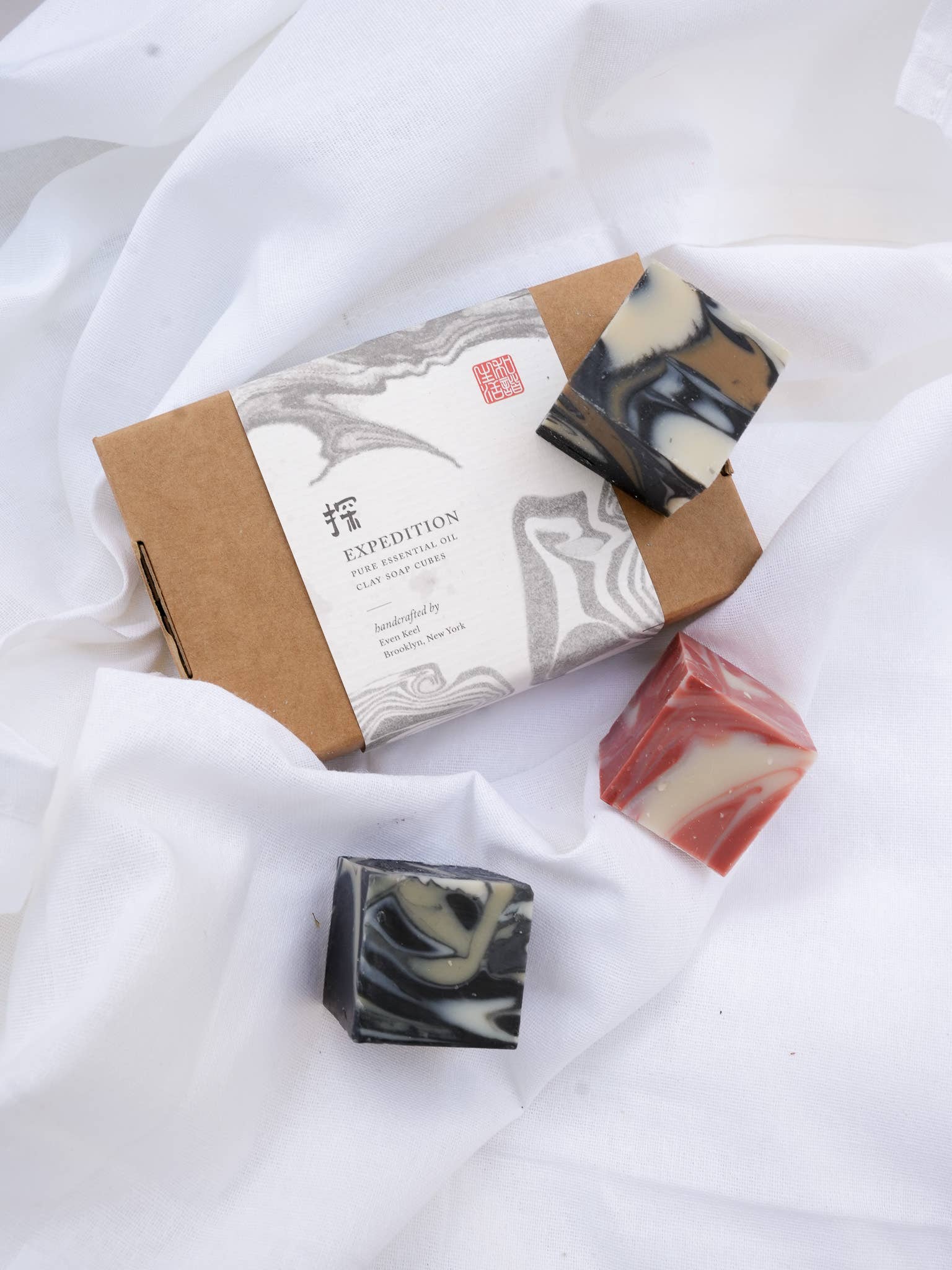 Even Keel – wholesale Bar Soap – MARBLE: Biodegradable Clay Soap Cube Set2