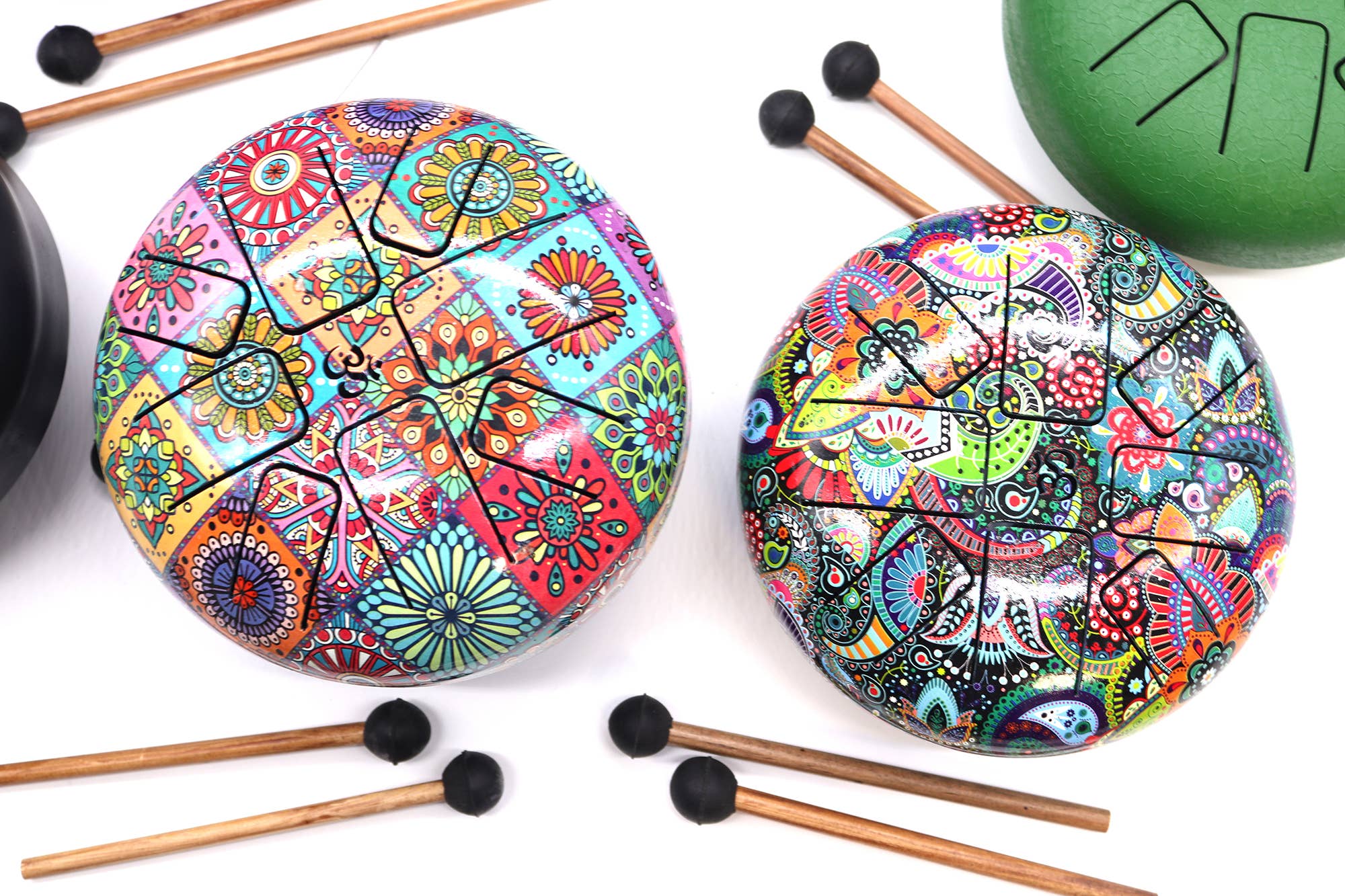 AWGifts Europe - Venta al por mayor Instrumentos musicales - Tambor Steel Tongue Happy Blue Sky OM - 18 cm4