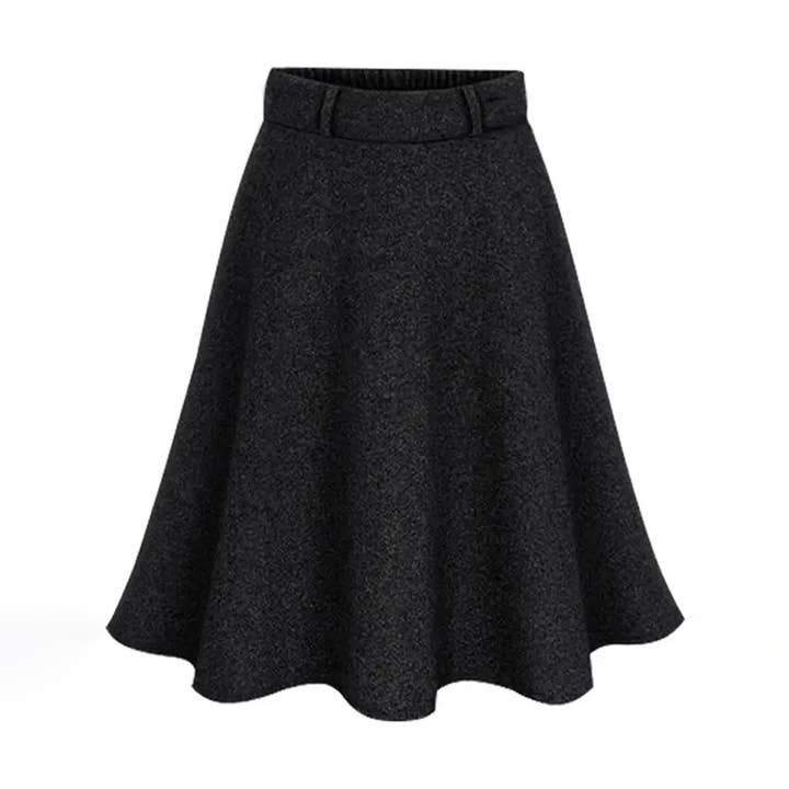 CWBMS0013_MIDI LENGTH GATHERED WARM SKIRT for wholesale by Lily Clothing