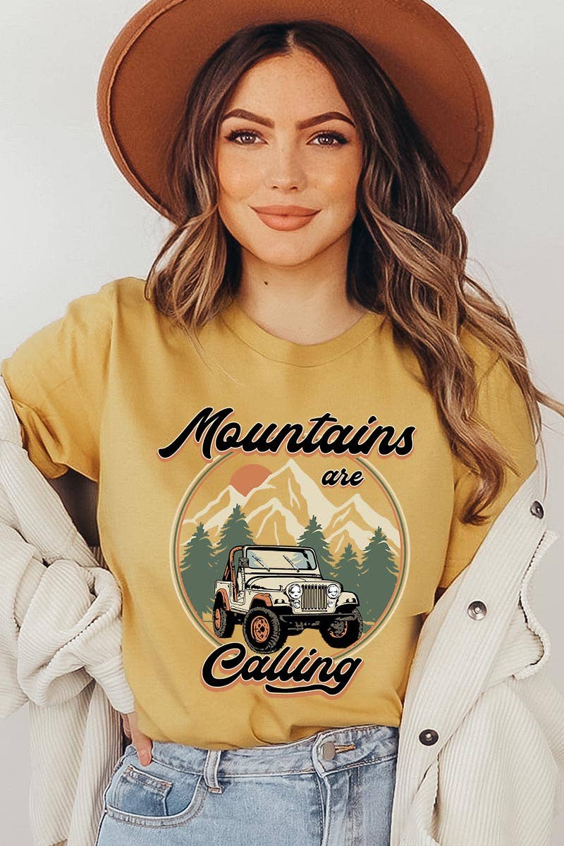COLORBEAR - Wholesale T-Shirt (Graphic) - Unisex - MOUNTAINS ARE CALLING UNISEX SHORT SLEEVE9