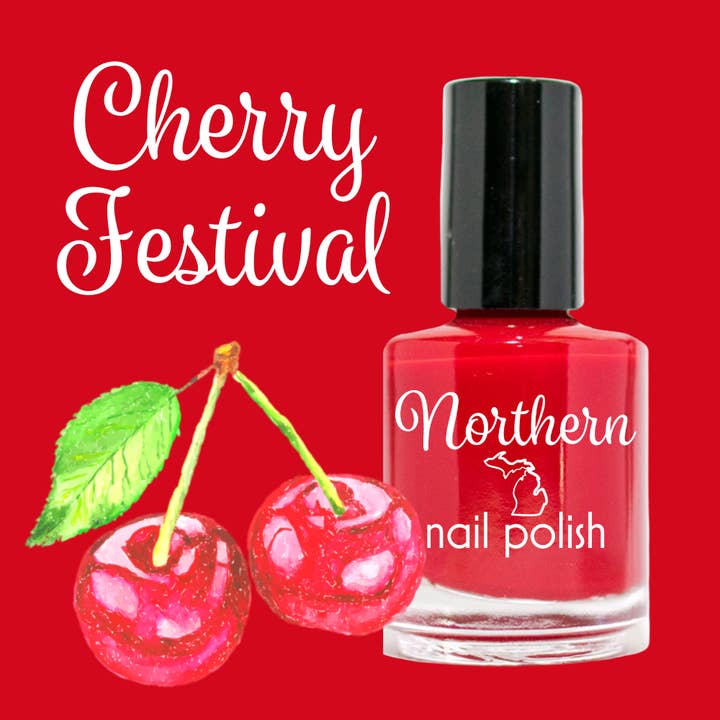 Northern Nail Polish - Wholesale Nail Polish - Cherry Festival ~ Nail Polish Red Eco Friendly Vegan Tox-Free0