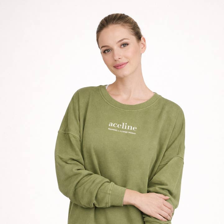 Maglioni donna Karo Kauer Nora in khaki per la vendita all'ingrosso da parte di NHP International