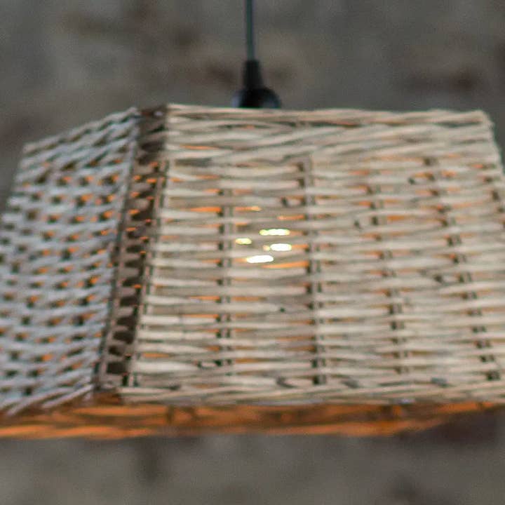 Vagabond Vintage - Wholesale Lamp Shade - Handwoven Square Pendant Shade1