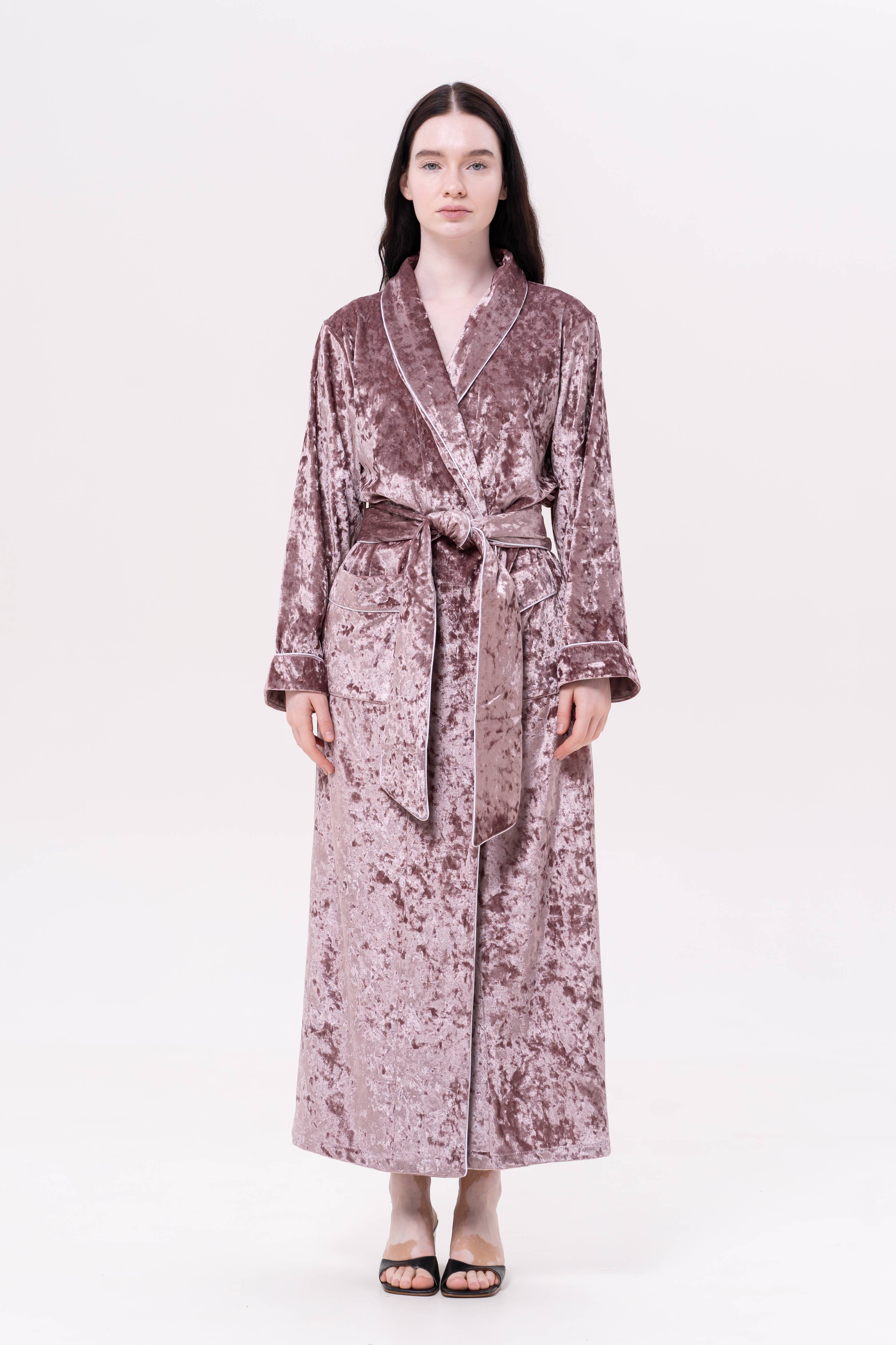 IDENTITY LINGERIE - Wholesale Robe - Women's - Velvet Robe Long Nightwear Women Dressing Gown Kimono Robes6