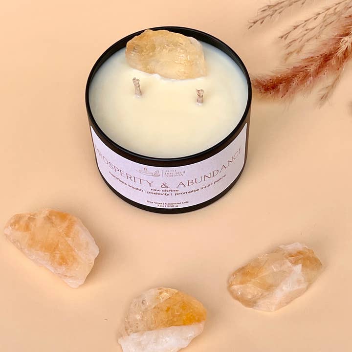 Just Breathe Aroma - Wholesale Travel Candles - prosperity & abundance healing candle | aromatherapy candle1