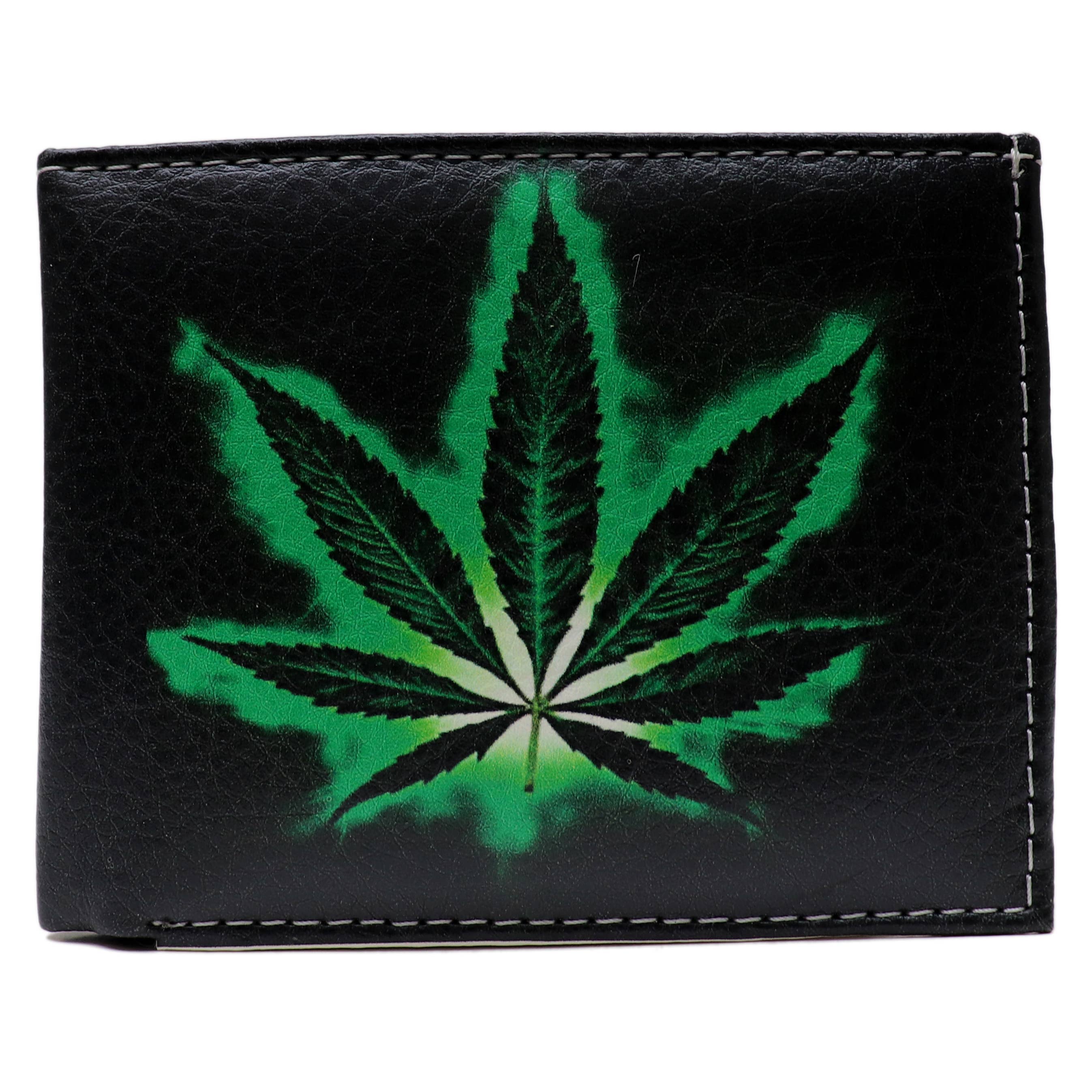 Buy Buy Luv LLC – wholesale Wallet - Men’s – Marijuana Weed Potleaf Image Bi-Fold Wallet1