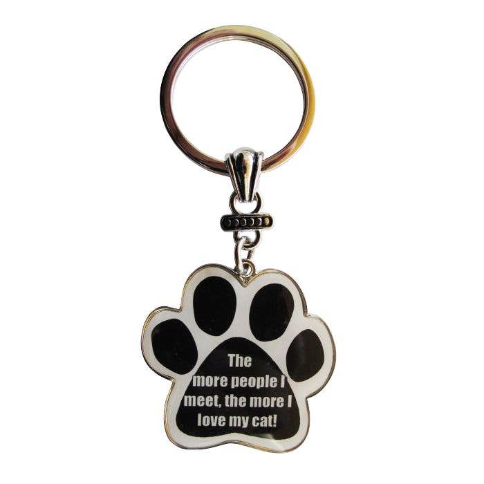 The More People I Meet the More I Love My Cat Keychain for wholesale by E&S Pets